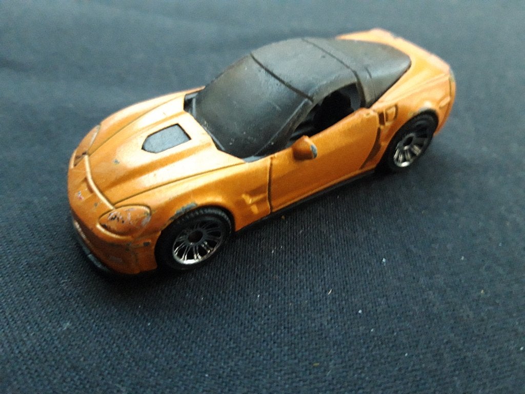 Chevrolet Corvette ZR oranje - Matchbox, Ophalen of Verzenden, Gebruikt, Auto