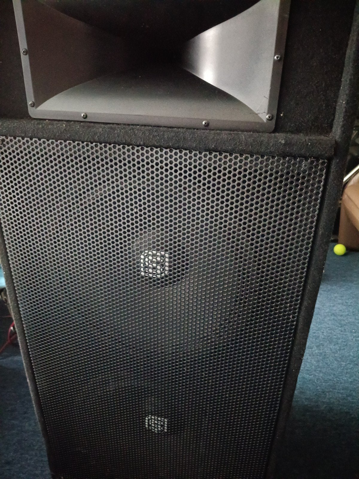 Skutec SM215 PA-luidspreker - 1200W, 2x 15" Woofer, Vloerstaande luidspreker, Gebruikt, Ophalen of Verzenden, Geschikt voor surround/home cinema