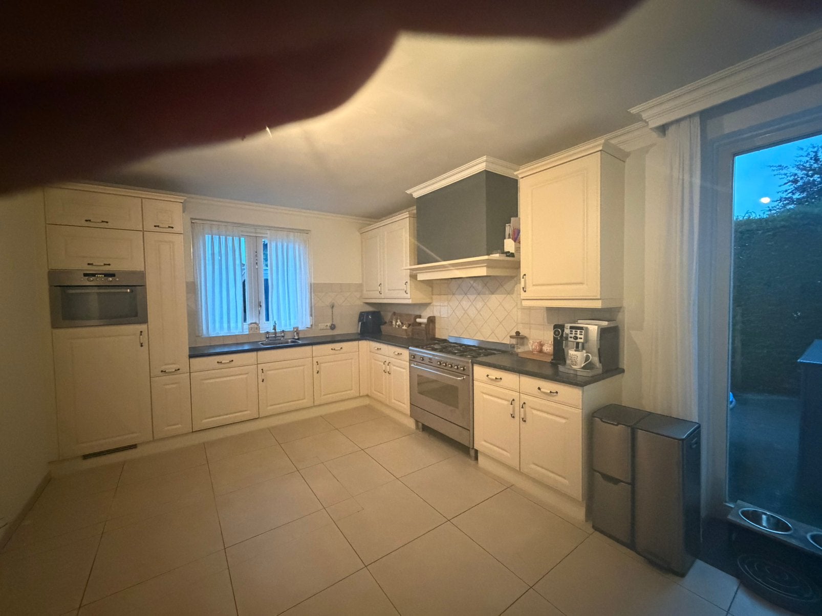 Complete hoek keuken te koop, Huis en Inrichting, Keuken | Complete keukens, Ophalen, Gebruikt, Hoekkeuken, Kunststof