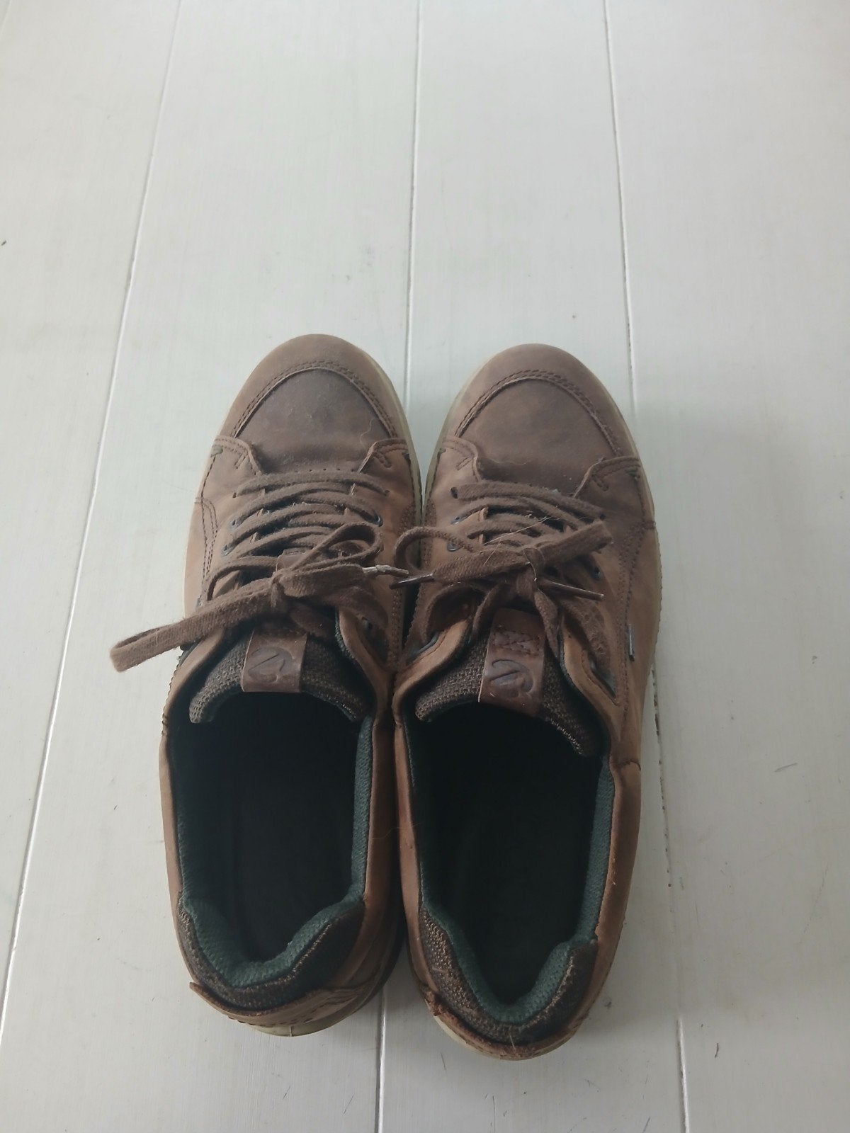 ECCO herenschoenen - Maat 44 - Bruin leer, ECCO, Bruin, Ophalen of Verzenden, Gedragen