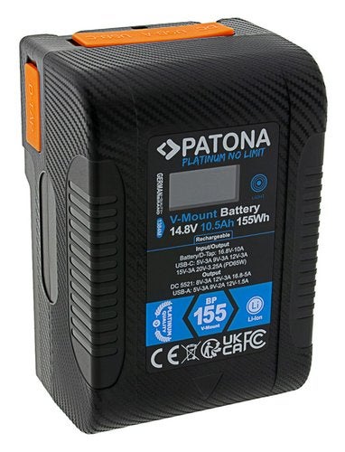 Platinum V-Mount battery 155Wh USB-C 2xD-Tap DC-out Hardcase, Verzenden, Nieuw