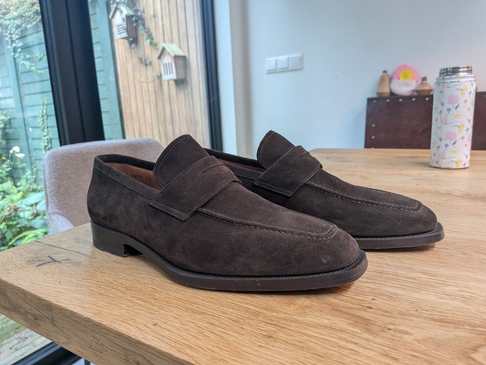 Santoni suède loafers donkerbruin – maat 43, Kleding | Heren, Loafers, Bruin, Ophalen of Verzenden, Zo goed als nieuw