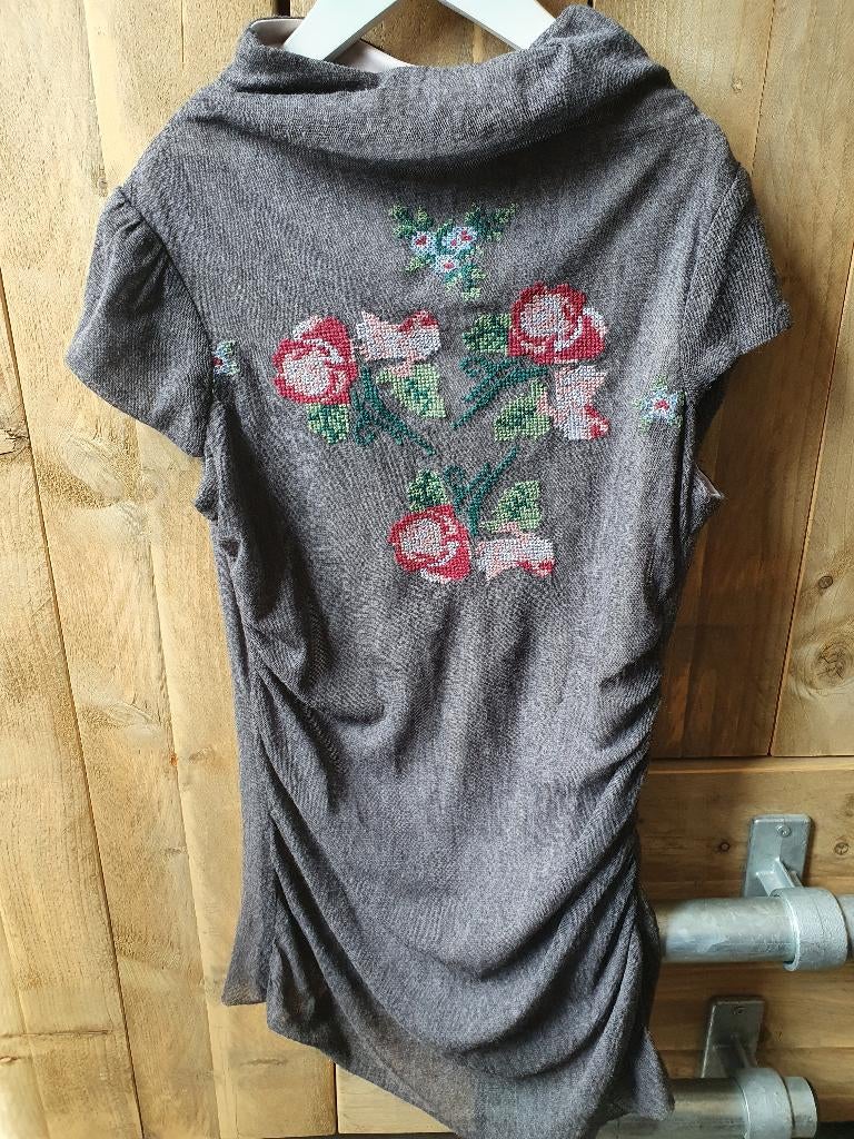 Geborduurd cross stitch Rinascimento tshirt/tuniek maat S, Overige kleuren, Rinascimento, Ophalen of Verzenden, Korte mouw