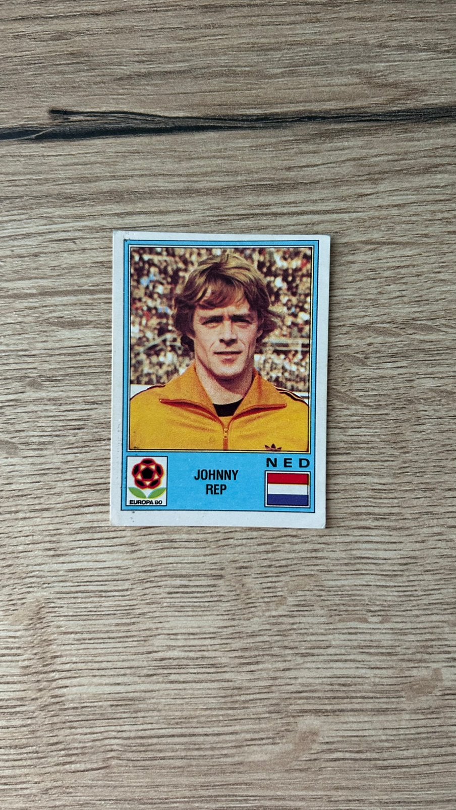 Panini Europa 80 plaatje Johnny Rep EK 80, Verzenden, Zo goed als nieuw, Plaatje