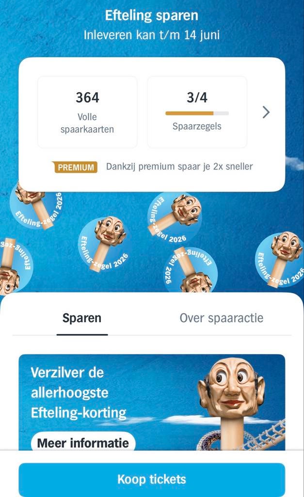 AH Efteling spaarkaarten, Verzamelen, Supermarktacties, Albert Heijn, Ophalen of Verzenden