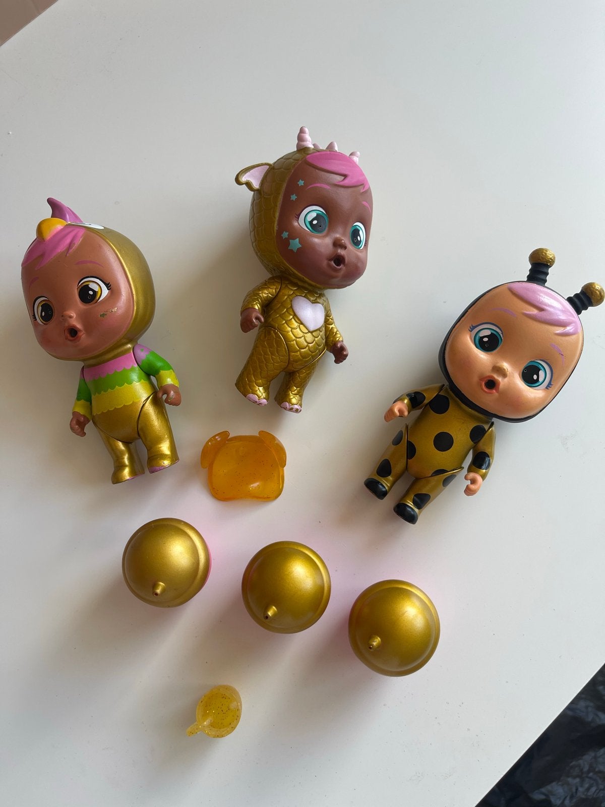 Cry Babies Magic Tears Golden Edition - set van 3, Ophalen of Verzenden, Zo goed als nieuw, Babypop