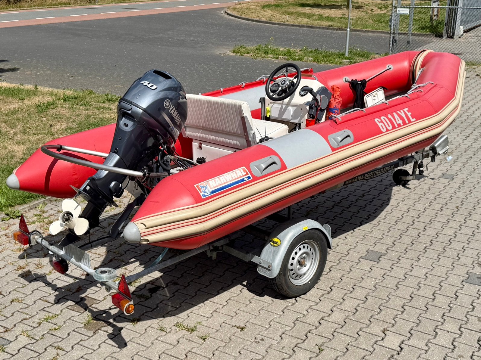 Narwhal 450 RIB + Yamaha 40PK + Trailer + toys, Gebruikt, Yamaha, 40 pk, Ophalen