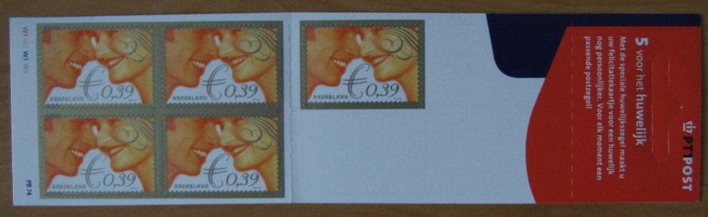 Nederland 2048 Pb 74 zelfklevend huwelijk., Postzegels en Munten, Verzenden, Postfris
