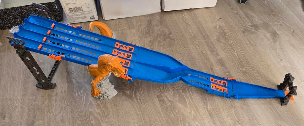 Hot Wheels T-Rex Mega Garage Racebaan, Ophalen of Verzenden, Gebruikt, Jongen