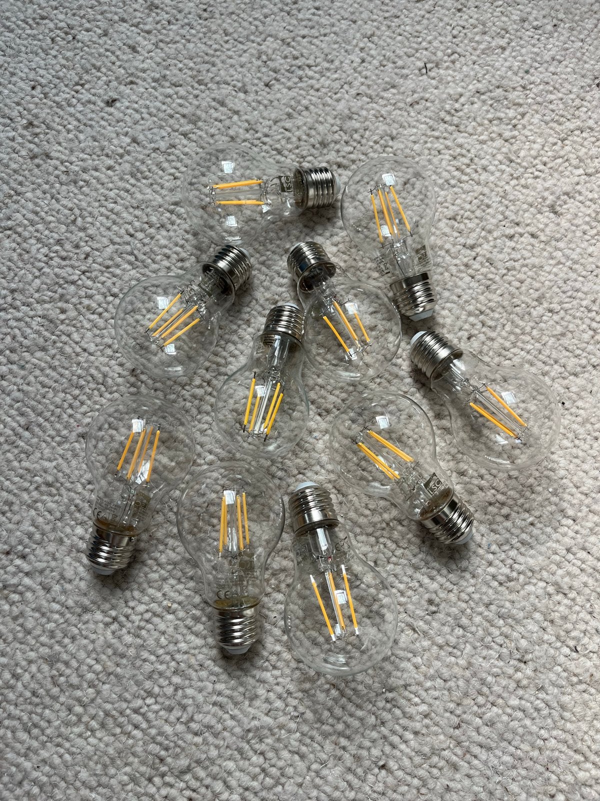10x LED Lamp E27 A60 470lm 4W 2900K Niet Dimbaar, Led-lamp, Nieuw, Warm wit, E27 (groot)