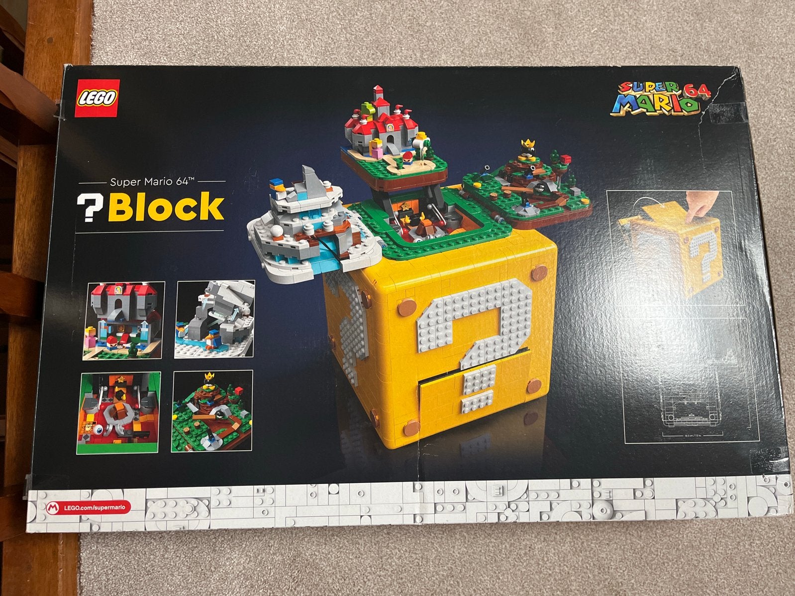 LEGO Super Mario 64 Question Mark Block (71395), Overige thema's, Lego, Ophalen of Verzenden, Zo goed als nieuw