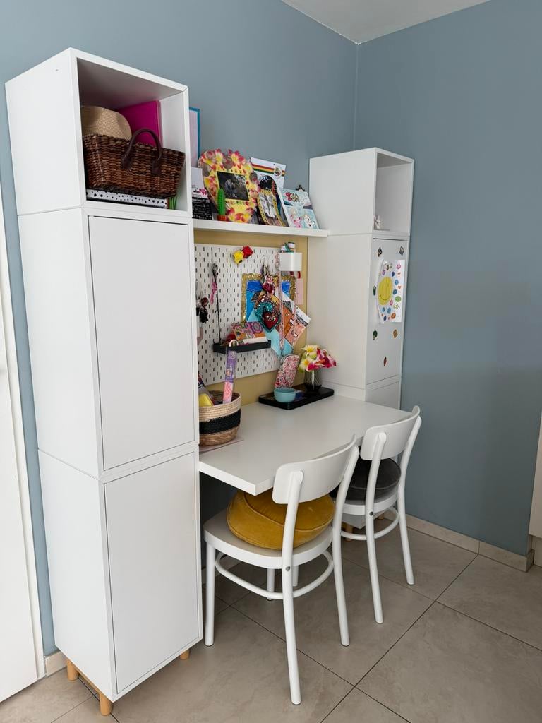 Complete IKEA kinderhoek / Bureau-opstelling (EKET & INGOLF), Ophalen, Gebruikt, Tafel(s) en Stoel(en)