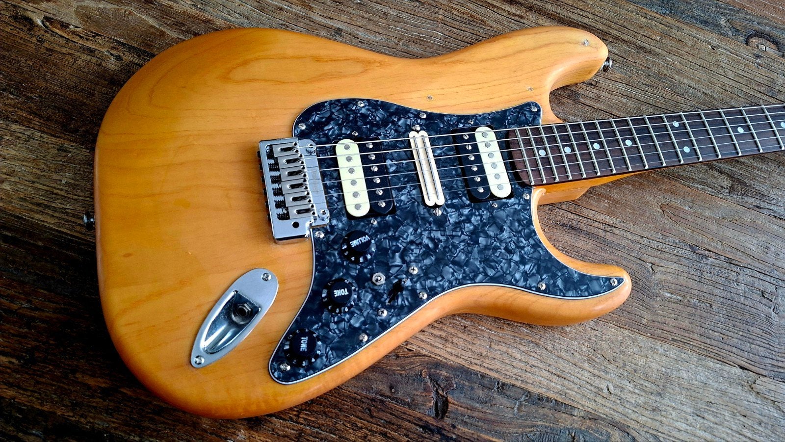 Partscaster met Fender body! HHH configuratie, scheurijzer!!, Muziek en Instrumenten, Ophalen of Verzenden, Gebruikt, Solid body
