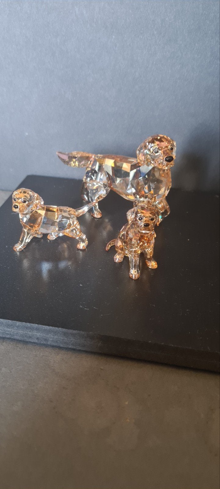 Swarovski Golden Retriever moeder met 2 pups, Ophalen of Verzenden, Zo goed als nieuw, Figuurtje