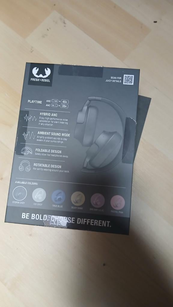 Fresh 'n Rebel koptelefoon met ANC en Ambient Sound, Overige merken, Ophalen of Verzenden, Zo goed als nieuw, Over oor (circumaural)