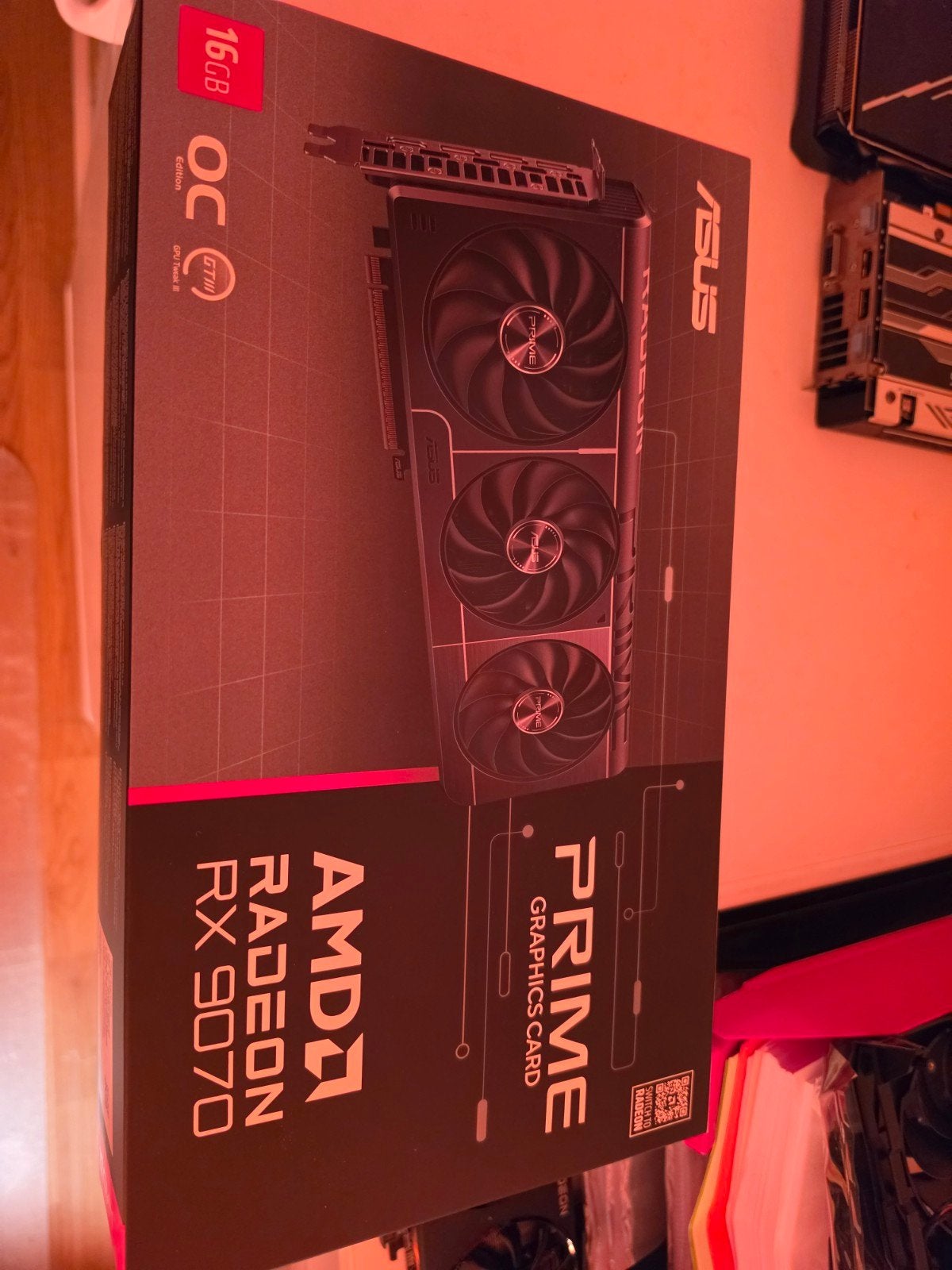 Nieuwe Asus Prime RX 9070 16GB OC Grafische Kaart, AMD, GDDR6, PCI-Express 4, Nieuw