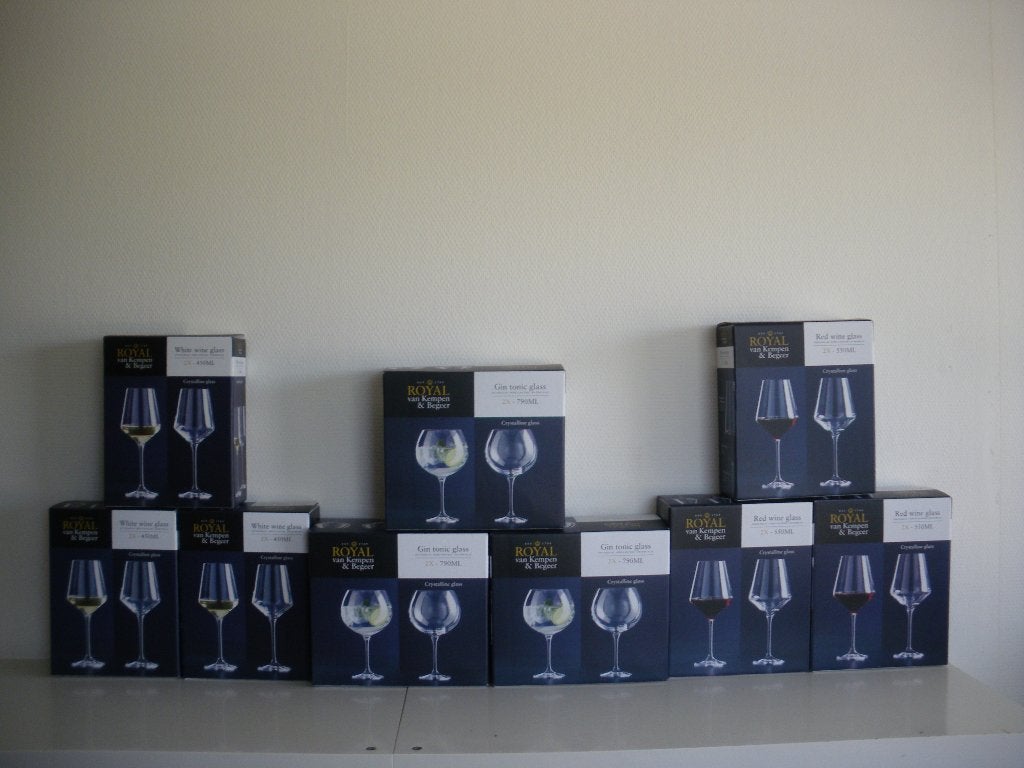 Kristallen glazen Royal Van Kempen & Begeer, Glas of Glazen, Overige merken, Nieuw, Ophalen of Verzenden