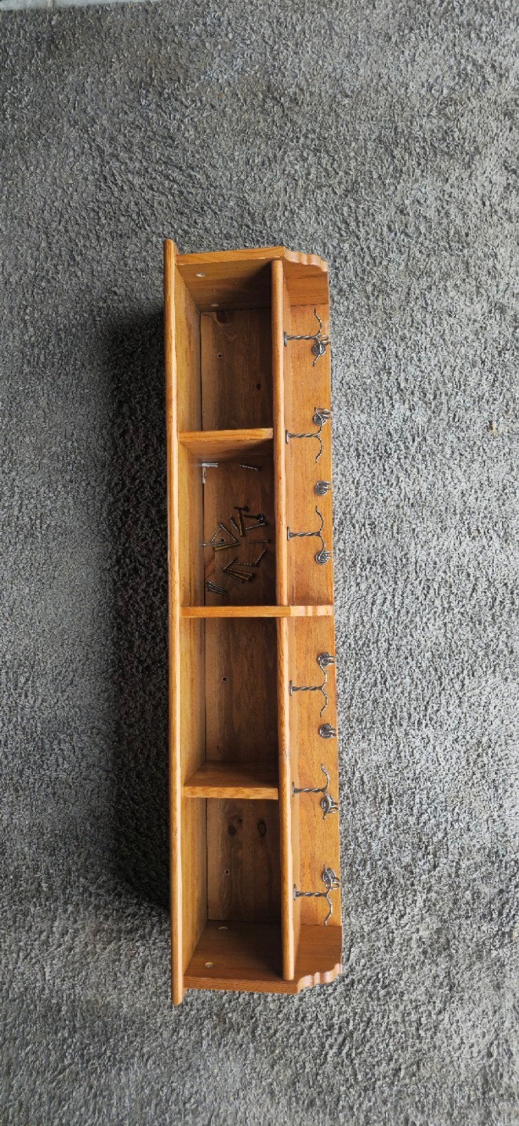 Houten wandkapstok met planken en haken, Gebruikt, Minder dan 100 cm, Hout, Ophalen