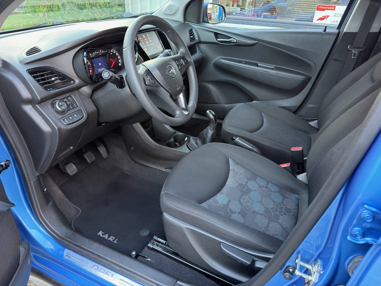 Opel KARL 1.0 Rocks Online Edition CARPLAY|PARKEERSENSOREN|C, Voorwielaandrijving, Stof, Gebruikt, Blauw
