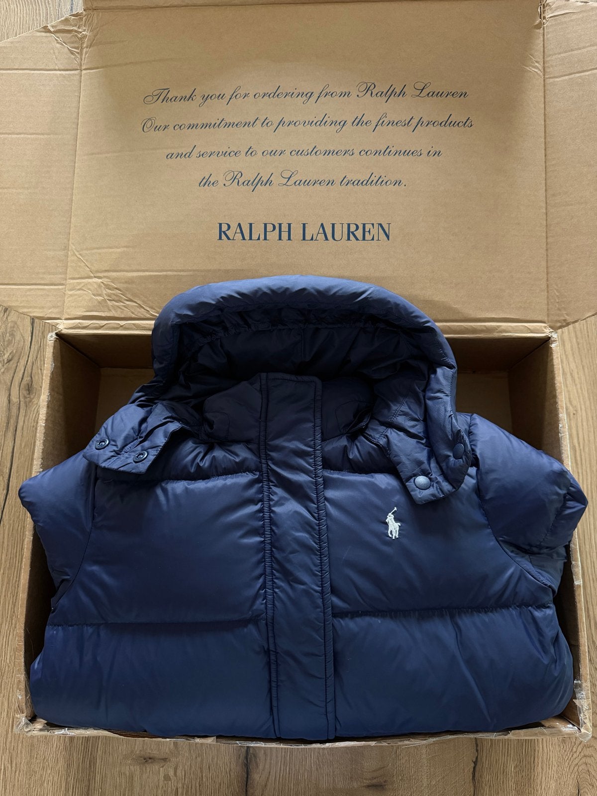 Ralph Lauren winterjas maat 12-14 (XXS bij volwassenen), Ophalen of Verzenden, Zo goed als nieuw, Blauw