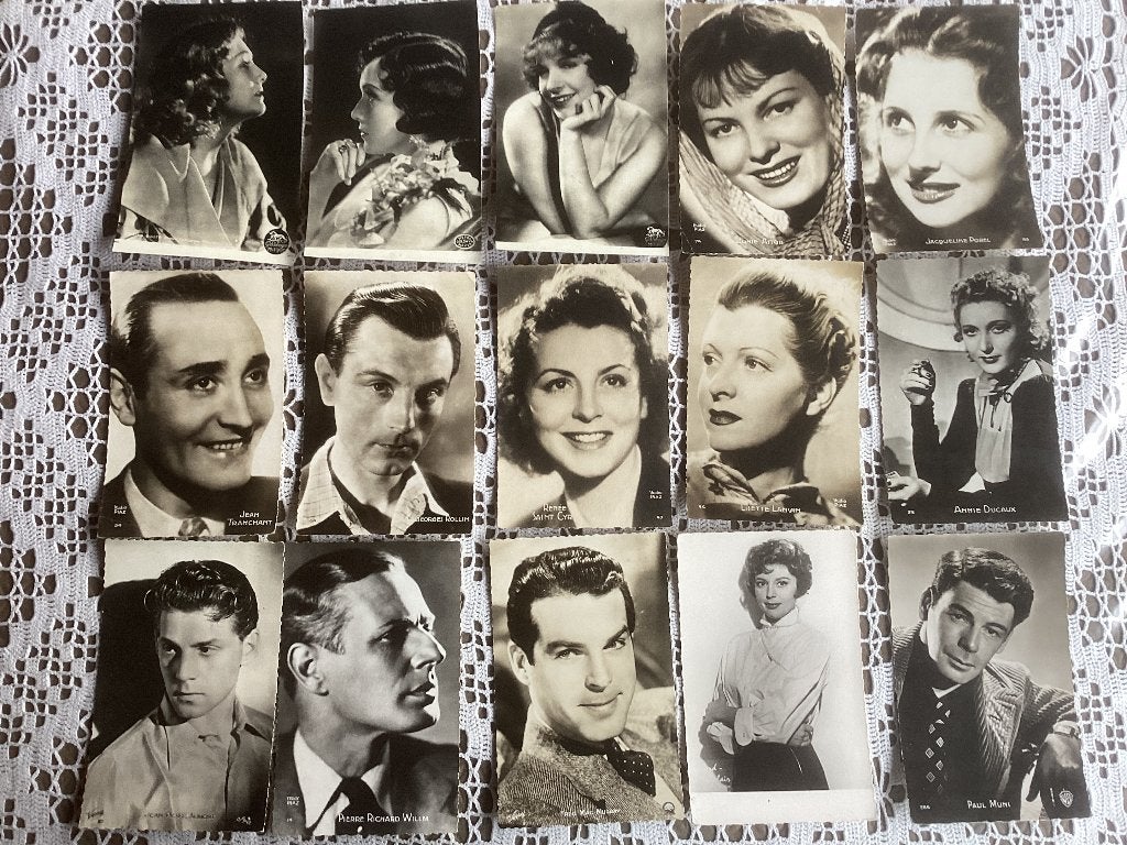 34 postkaarten filmsterren Filmstar vedetten, Ophalen of Verzenden, Gebruikt, Plaatje
