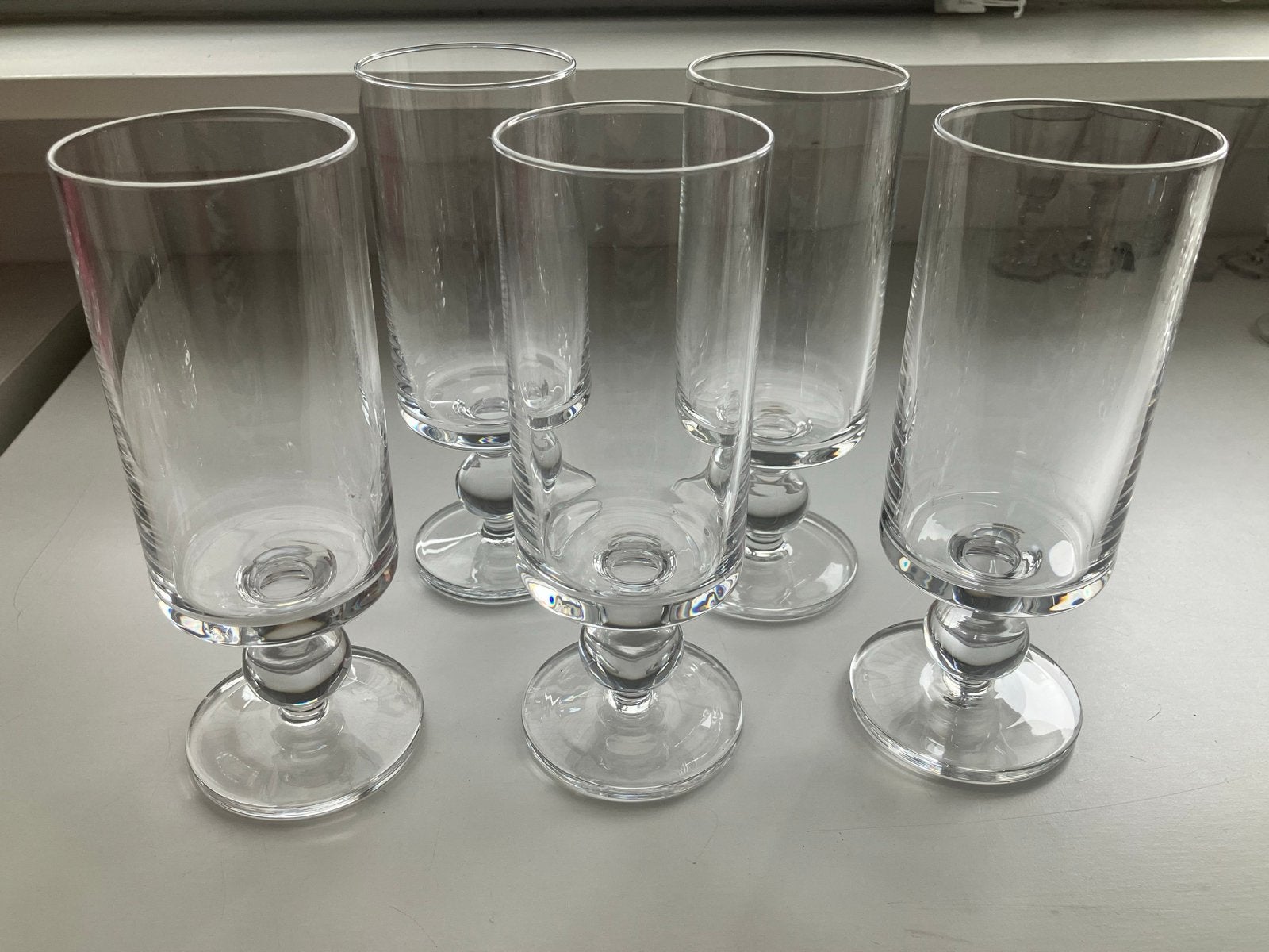 5 x Floris Meydam Corinthe bierglazen - Leerdam kristal, Antiek en Kunst, Antiek | Glas en Kristal, Ophalen of Verzenden