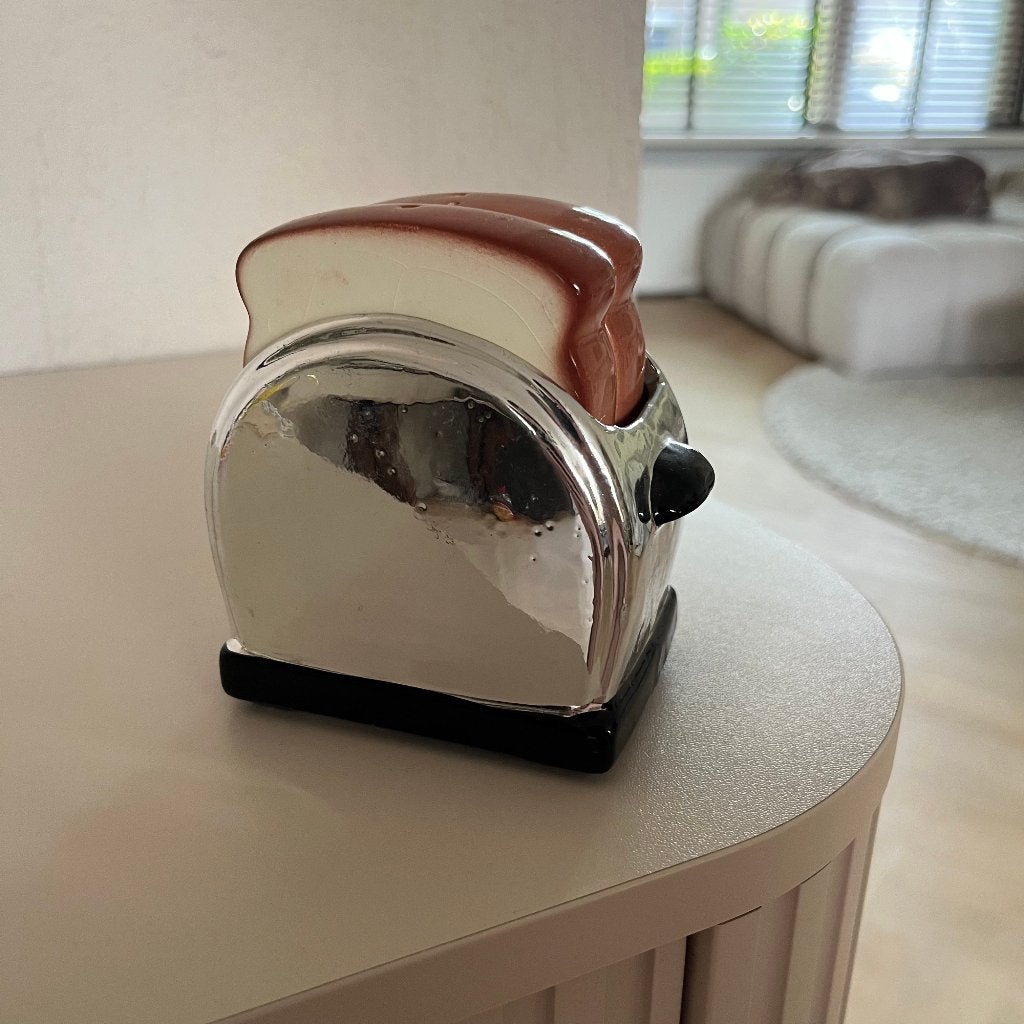 Vintage broodrooster met toast peper- en zoutstel, Ophalen of Verzenden