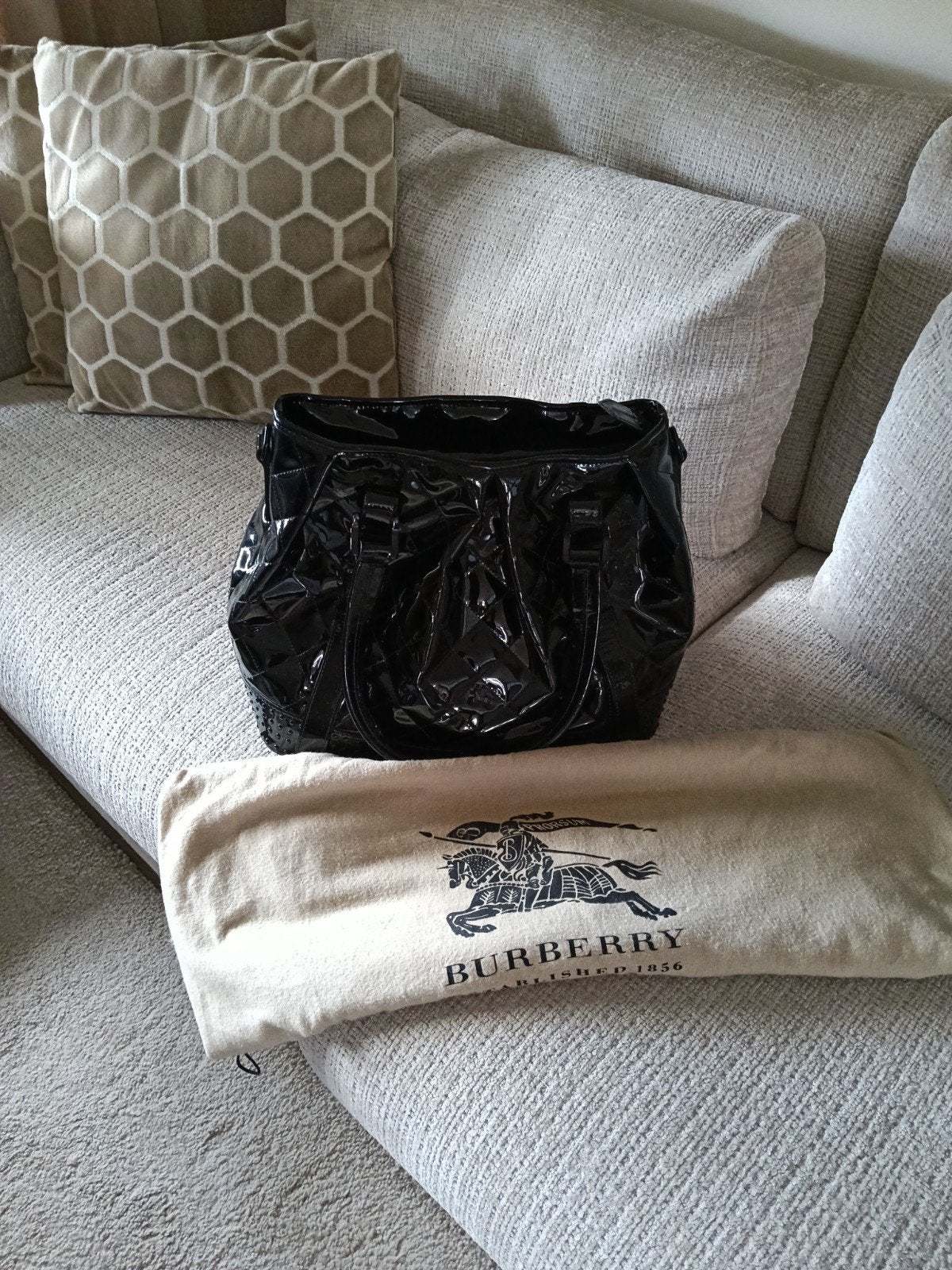 Burberry tas, Ophalen, Zo goed als nieuw, Zwart