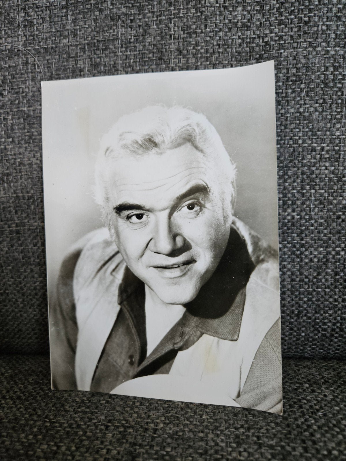 Zwart-wit foto Lorne Greene (Bonanza), Verzamelen, Verzenden, Zo goed als nieuw, Tv, Foto of Kaart