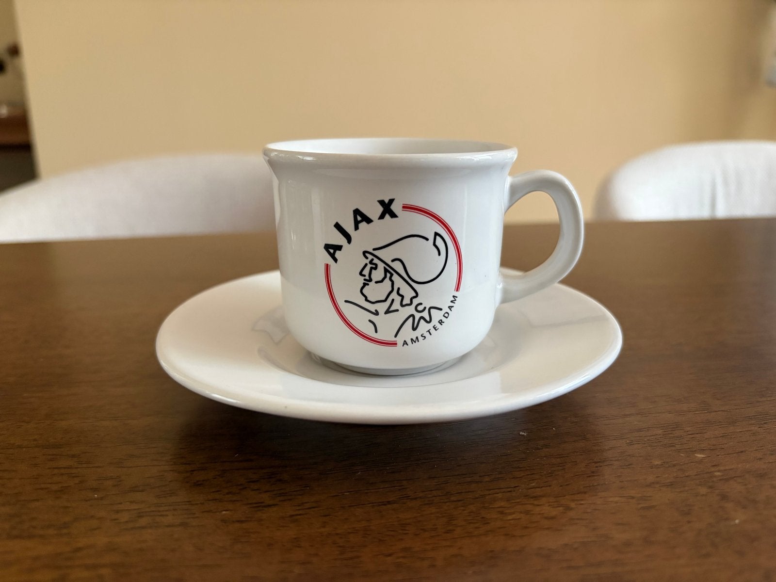 Ajax Amsterdam Espresso Kopje met Schotel, Overige merken, Keramiek, Ophalen of Verzenden, Zo goed als nieuw