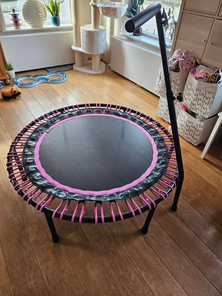 Flexbounce Trampoline met handvat - Roze/Zwart, Ophalen, Zo goed als nieuw