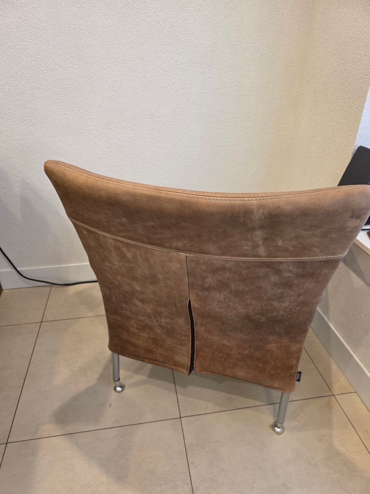 ​Set van 2 L'Ancora Leren Fauteuils – Cognac Bruin, Ophalen, Modern, Comfortabel, Twee, Zo goed als nieuw