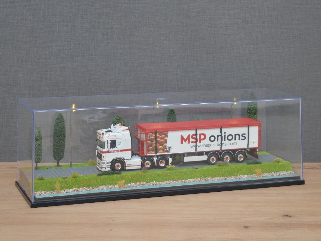 Dioramavitrine op de dijk met verlichting (50x15x15cm), Ophalen of Verzenden, Nieuw, Bus of Vrachtwagen, Wsi