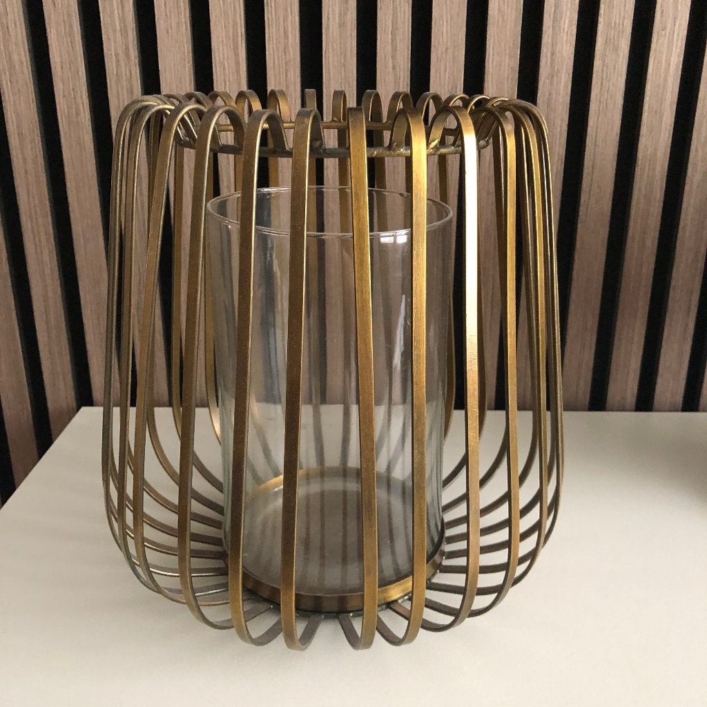 Windlicht van messing, Ophalen, Zo goed als nieuw, Overige materialen, Windlicht