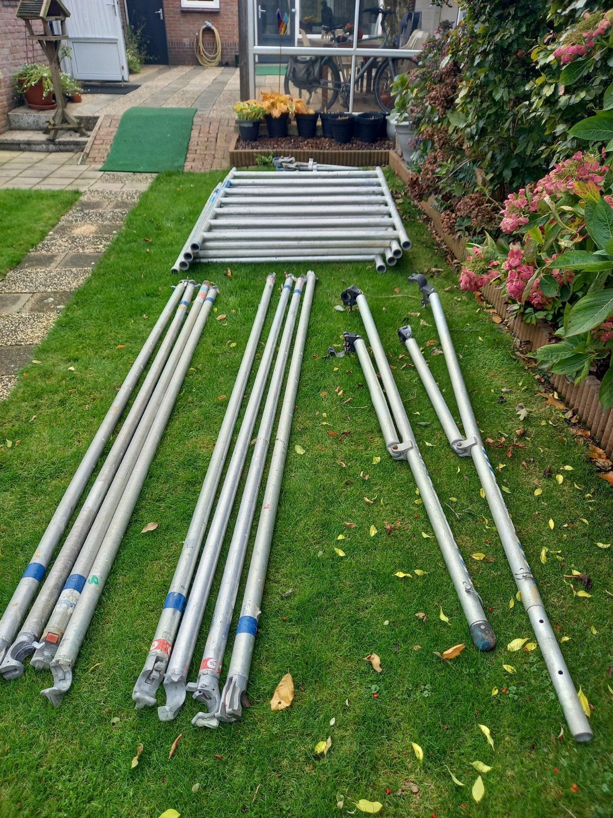 Aluminium steiger  7 mtr, Doe-het-zelf en Verbouw, Ophalen of Verzenden, Rolsteiger of Kamersteiger, 5 meter of hoger