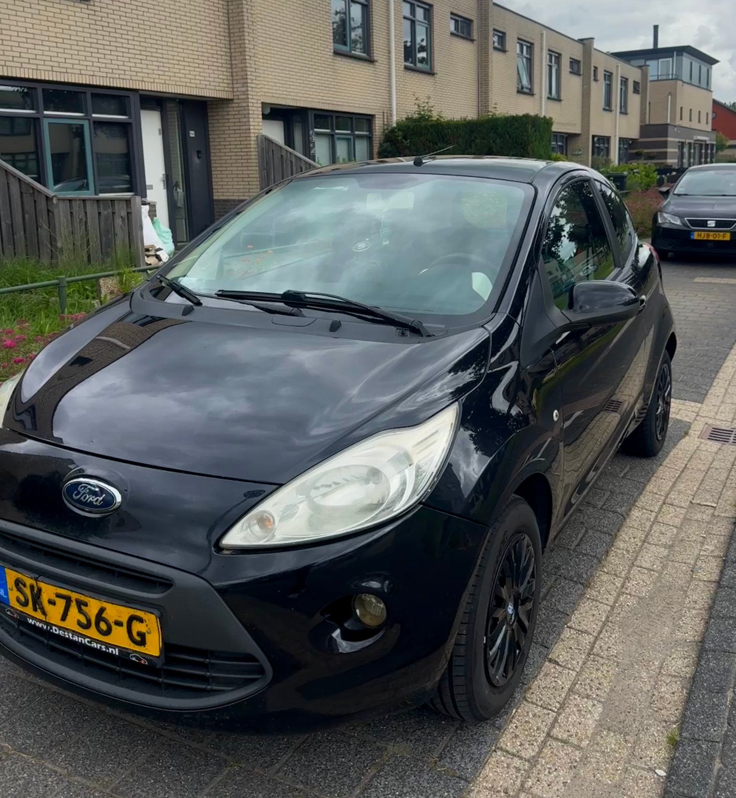 Ford Ka 1.2 2009 Zwart - zeer zuinig!, Auto's, Voorwielaandrijving, 1242 cc, 4 cilinders, 4 stoelen