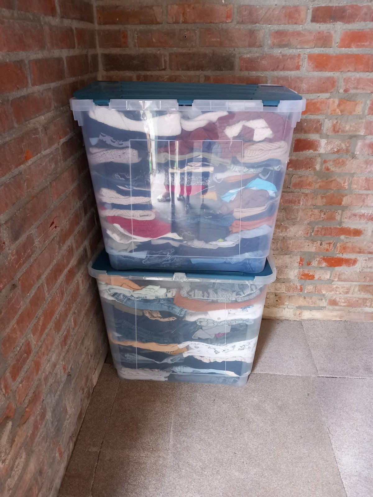 2 grote bakken jongens  babykleding 50 tot 92, Ophalen, Zo goed als nieuw, One size