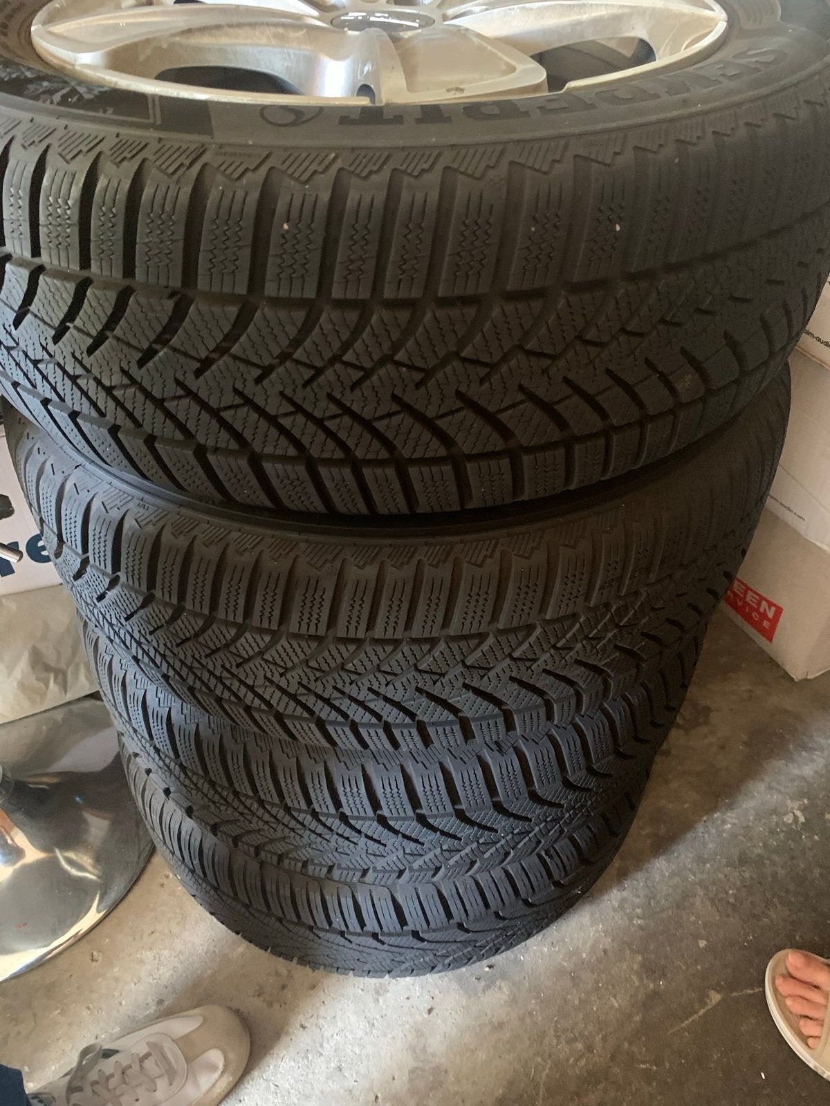 Winterbanden Semperit Speed Grip 3 met lichtmetalen velgen, Auto-onderdelen, Ophalen, Gebruikt, 16 inch, Banden en Velgen