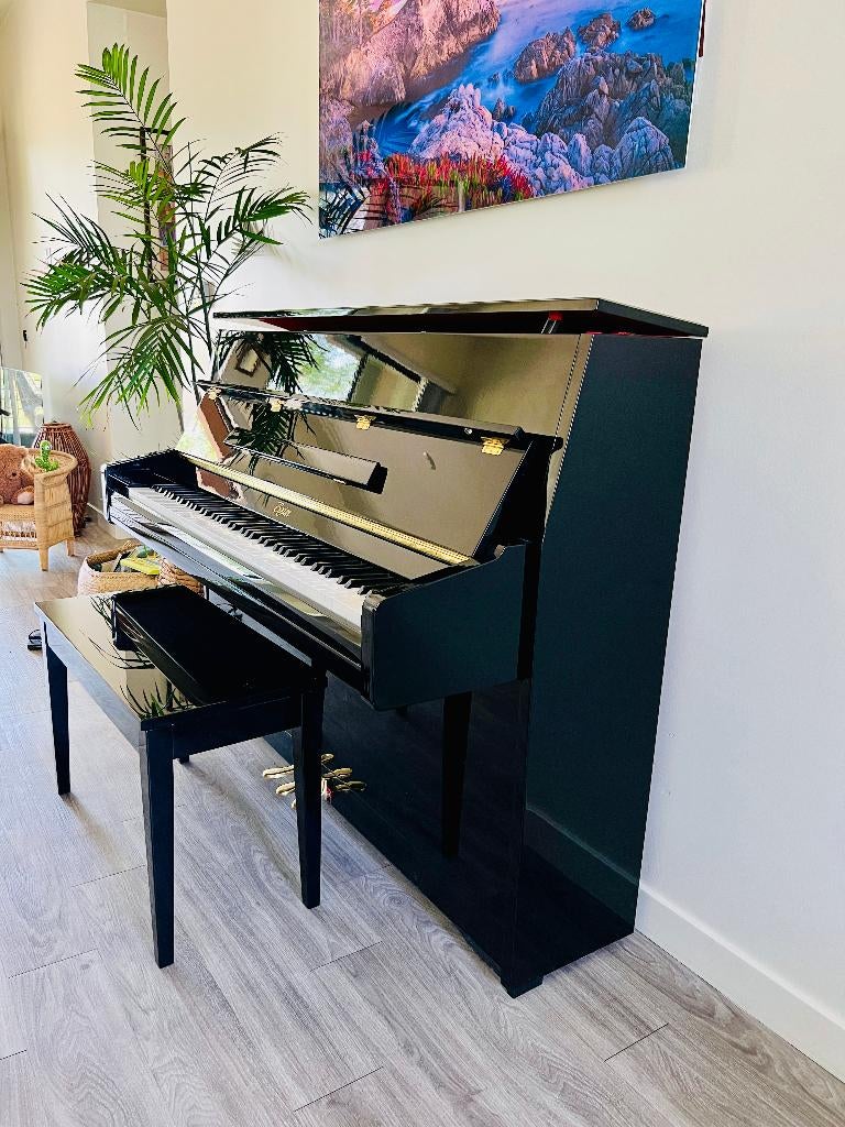 Boston Piano UP118C (Designed by Steinway) Zwart Hoogglans, Ophalen, Zwart, Zo goed als nieuw, Piano
