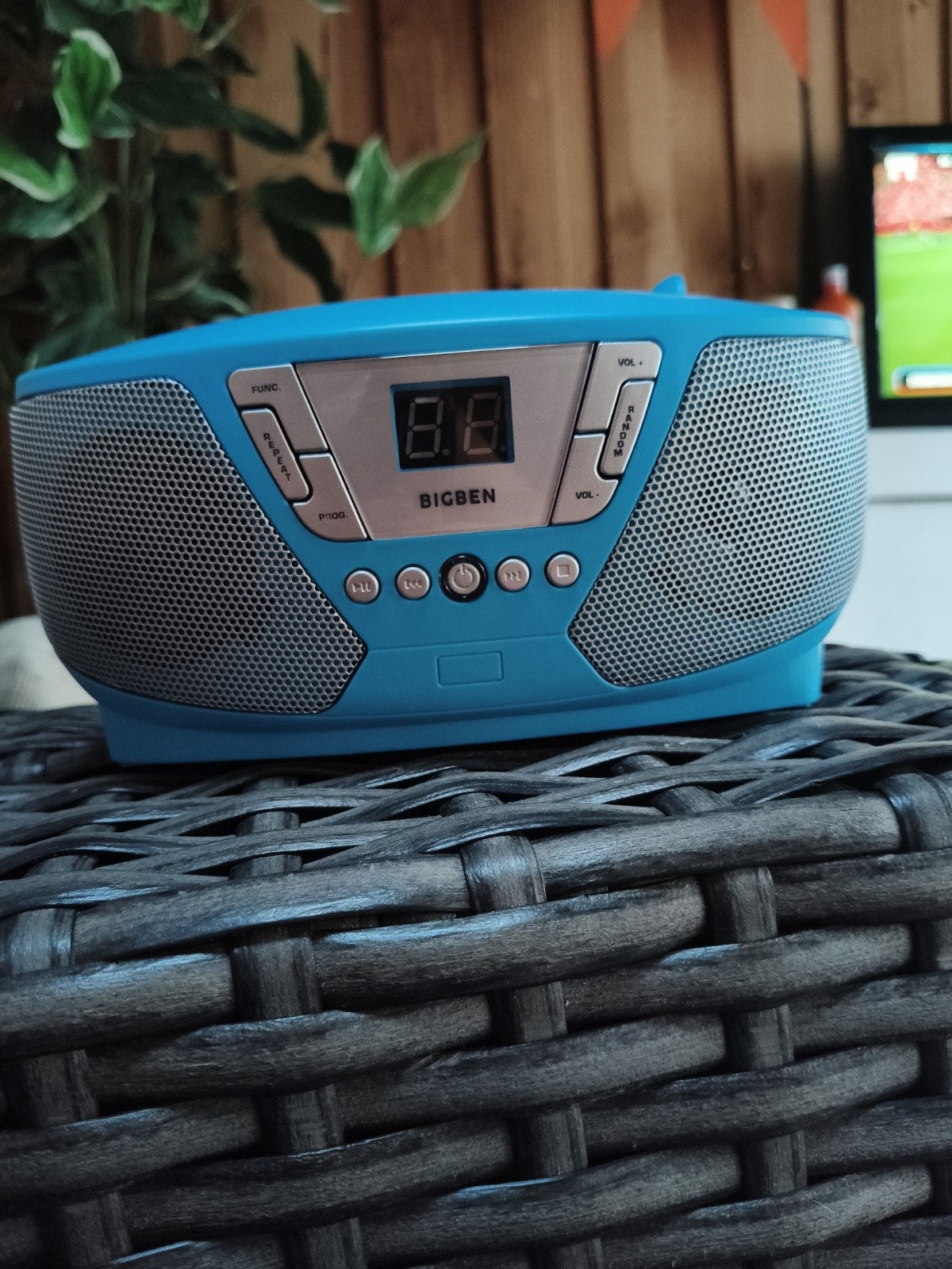 Bigben draagbare radio met CD-speler - Blauw, Ophalen, Zo goed als nieuw, Radio, Met cd-speler