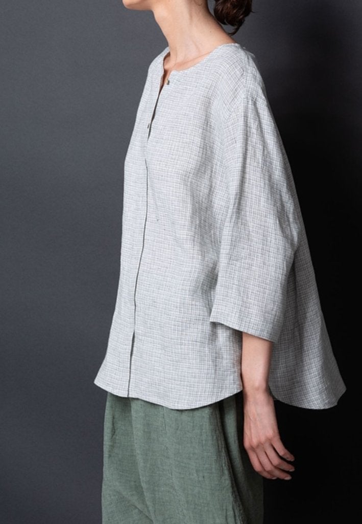OSKA mooie blouse puur linnen mt 0 (XS/M), Verzenden, Zo goed als nieuw, Maat 36 (S), Groen