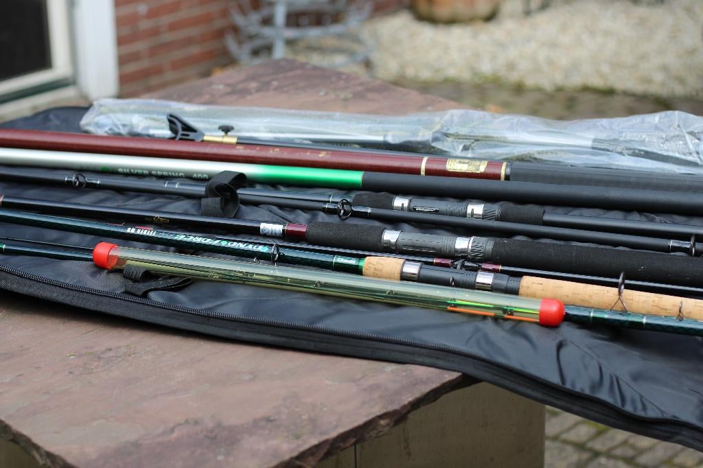 Hengels met tas, Ophalen, Gebruikt, Werphengel