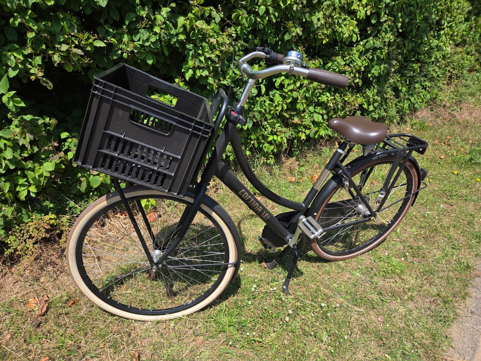Cortina U4 Transportfiets 28 inch - Matzwart, 3 versn., Ophalen, Zo goed als nieuw, Overige merken, Versnellingen