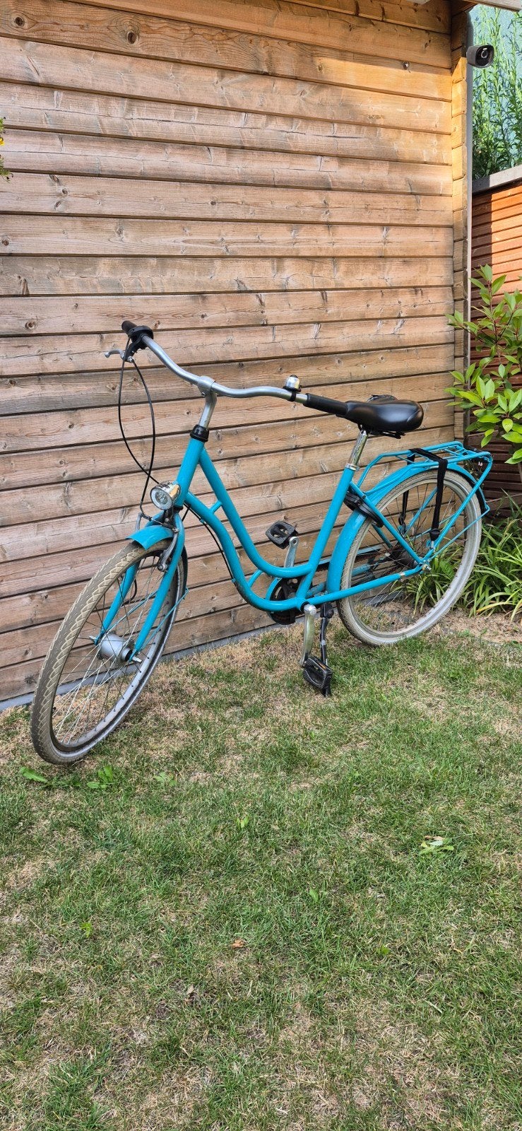 Turquoise dames-/kinderfiets met lage instap, Velgrem, 50 tot 53 cm, Ophalen, Overige merken