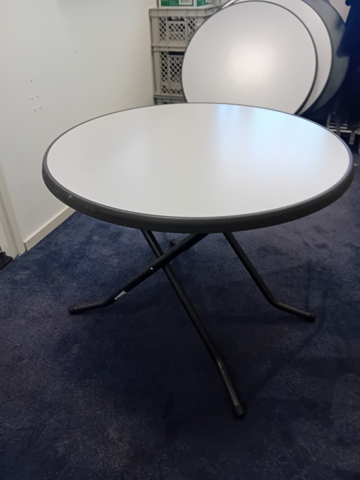 Ronde terrastafel - 84 cm doorsnede, 70 cm hoog, Ophalen, Gebruikt, Rond, Metaal