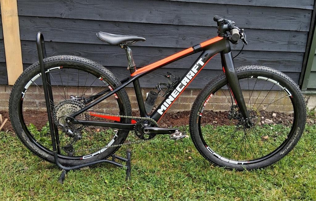 Kinder Mountainbike Carbon XT Afgemonteerd met Vering, Fietsen en Brommers, Gebruikt, Hardtail, Heren, Schijfrem