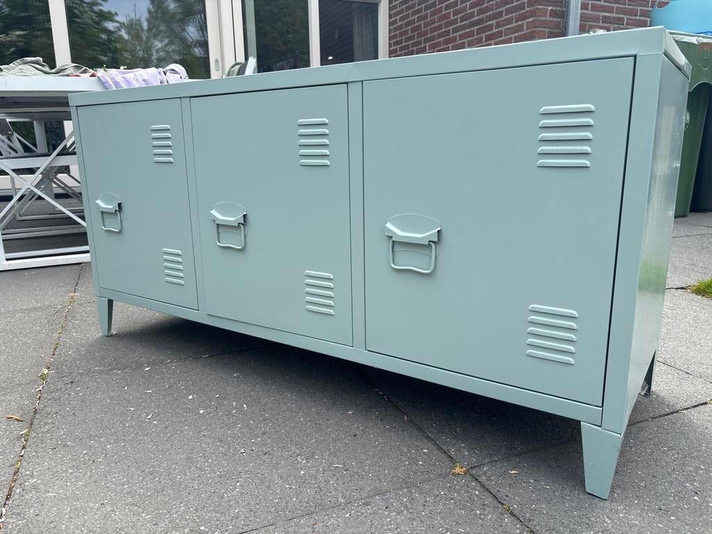 Metalen locker kastje - lichtgroen, Ophalen, Gebruikt