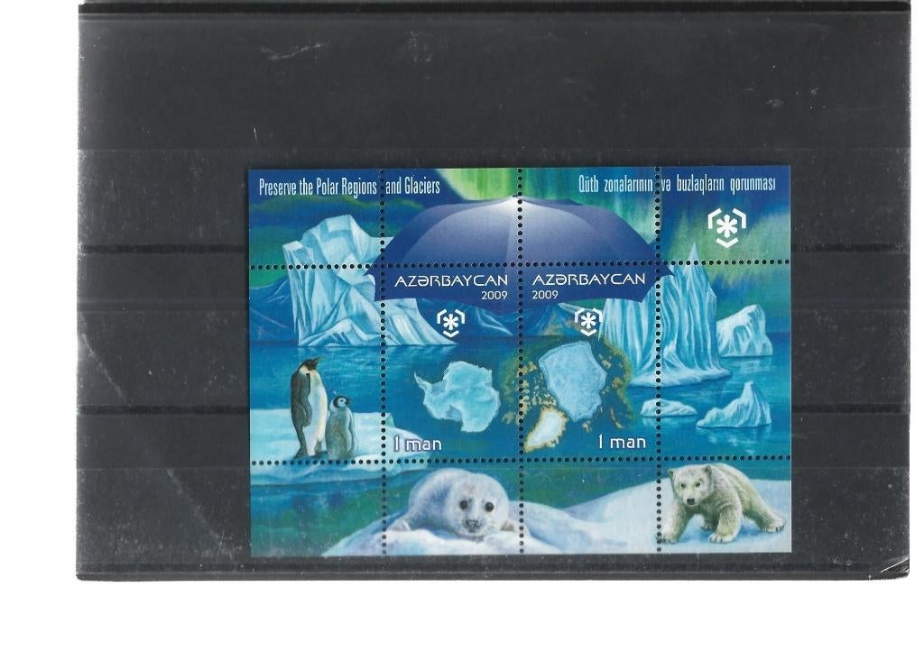 NR 566 ANTARCTICA AZERBAJAN BLOK POSTFRIS, Ophalen of Verzenden, Postfris, Overige thema's