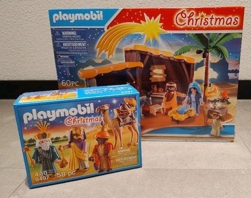 2 sets Playmobil grote Kerst stal 5588 en drie wijzen 9497, Kinderen en Baby's, Speelgoed | Playmobil, Complete set, Nieuw, Ophalen of Verzenden