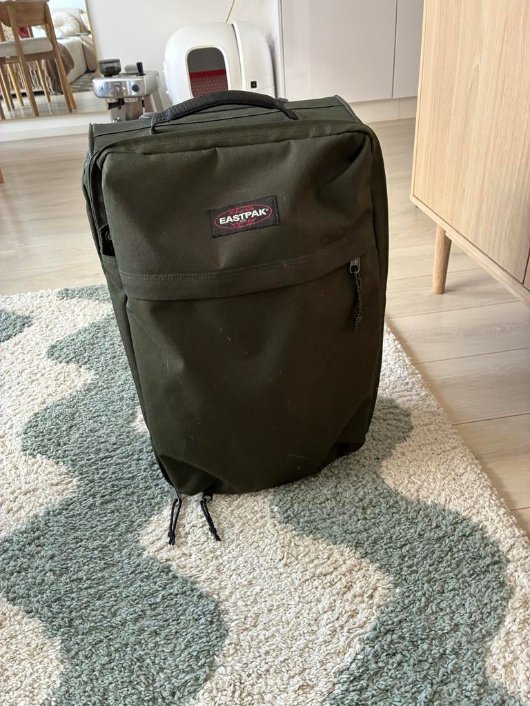 Eastpak rolkoffer donkergroen - duurzaam en praktisch, Ophalen, Gebruikt, Groen, Uitschuifbare handgreep